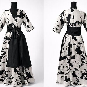 Carolina Herrera Black and White Maxi Dress